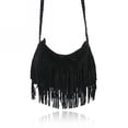 thumbnail image 1 of Jkerther Women Girl Celebrity Tassel Suede Fringe Shoulder Messenger Handbag Cross Body Bag, 1 of 6