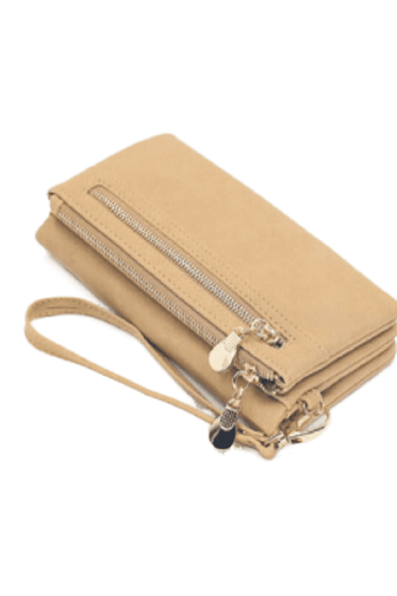 Womens Vintage Large Capacity Long Leather Casual Wallet, Brown