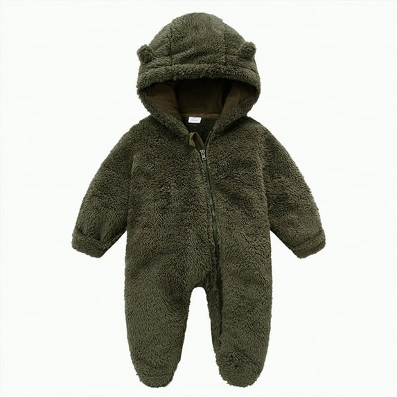 Jkety Baby Clothes Boy Newborn Baby Girl Boy Footie Romper One Piece Jumpsuit Infant Clothes Army Green,6-9 Months