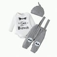 thumbnail image 1 of Jkety Baby Clothes Boy Newborn Infant Baby Boy Clothes Fall Winter Outfits New to The Crew Outfit Toddler Baby Boy Clothes Set Light Gray,9-12 Months, 1 of 5