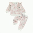 thumbnail image 1 of Jkety Baby Girls Halloween Outfits Girls' Clothing Sets Kids Girls Clothes Stylish Ruffled Tops and Pants with Pockets Clothing Sets 2 Piece Outfits(Pink,0-6 Months), 1 of 6