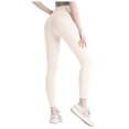 thumbnail image 1 of Jkety Black Leggings Women Leggings for Women Impact Gym Seamless Workout Leggings Mid Low Waist Tummy Control Yoga Pants(White,L), 1 of 4
