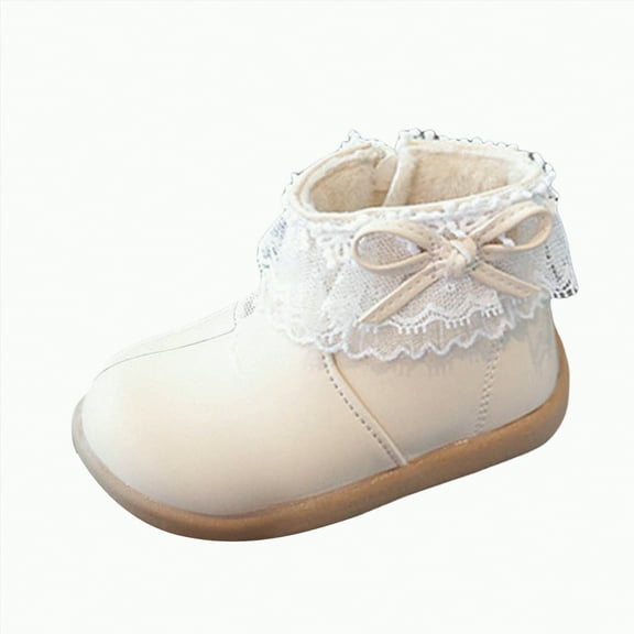 Jkety Boots For Toddler Girl Shoes for Girls Warm Winter Boots Kids Outdoor Snow Boots for Toddler/Little Kid Toddler Snow For Boys Girls Kids Outdoor Shoes Beige,6