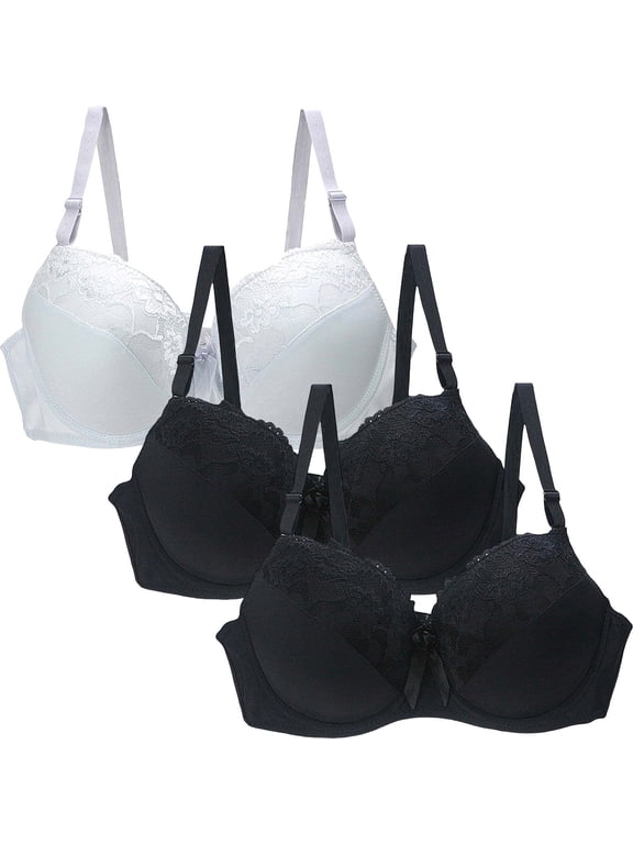 Bras for Women - Bras for Women no Underwire, Bralettes for Women Plus Size, Wireless Push up Bra Womens Bras No Underwire Full Support Light Purple,90D