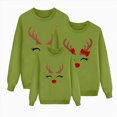 thumbnail image 1 of Jkety Christmas Family Shirts Christmas Family Matching Sweatshirt Long Sleeve Cartoon Print Blouse Shirts Trendy O-Neck Xmas Ugly Shirt for Family Green,M, 1 of 5