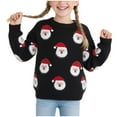 thumbnail image 1 of Jkety Christmas Sweater Baby Boys Girls Christmas Sweaters Cute Candy Cane Embroidery Long Sleeve Knit Pullover Tops Toddler Winter Clothes Black,6-7 Years, 1 of 7