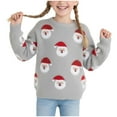thumbnail image 1 of Jkety Christmas Sweater Kids Merry Christmas Sweaters Boys Girls Long Sleeve Knit Crewneck Sweatshirt Kids Ugly Xmas Pullover Grey,6-7 Years, 1 of 7