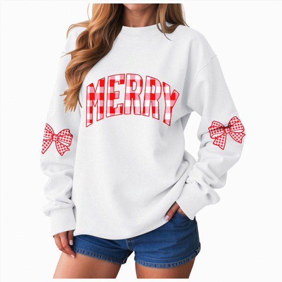 Jkety Christmas Vacation Shirt Christmas Sweatshirts Women Oversized In My Christmas Era Sweatshirt Christmas Vacation Shirt Xmas Pullover Tops White,3XL