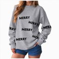 thumbnail image 1 of Jkety Christmas Vibes Sweatshirt Christmas Sweatshirts for Women Merry Christmas Sweat Shirt for Men Funny Holiday Graphic Tees Hoodie Grey,S, 1 of 7