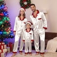 thumbnail image 1 of Jkety Couples Pajamas Matching Family Christmas Pajamas Set, Silk Satin Long Sleeve Button Down Comfy Loungewear for Couples, Men, Women, 1 of 7
