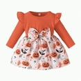 thumbnail image 1 of Jkety Fall Toddler Girl Clothes Baby Clothes Toddler Little Girl Christmas Dress Ruffle Plaid Santa Dresses Cute Xmas Outfit for Fall(Orange,9-12 Months), 1 of 7