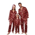 thumbnail image 1 of Jkety Family Christmas Pajamas Matching Sets Satin Long Sleeve Holiday Casual Lounge Soft Xmas Silk Pjs Two Piece Sets, 1 of 7