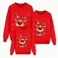 thumbnail image 1 of Jkety Family Christmas Shirts Family Matching Christmas T Shirts Soft Deer Head Print Long Sleeve Crewneck Tops for Family Cozy Set Red,S, 1 of 5