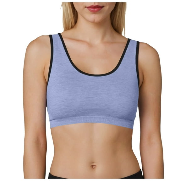 Jkety Front Closure Bras Women's Seamless Stretch Wireless Lightly Lined Convertible Comfort Bra Blue,3XL