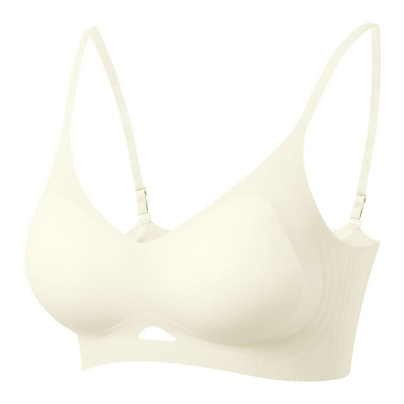 Jkety Full-Freedom Comfort Front Closure Bra for Women, Wireless Sports Bras for Women High Support White,XL