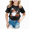 thumbnail image 1 of Jkety Girl T Shirts Halloween Shirt Toddler Ghouls T-Shirt Boys Girls Ghost Graphic Tee Kids Tops(Black,10-11 Years), 1 of 5