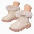 thumbnail image 1 of Jkety Girls' Boots Boy's Girl's Winter Snow Boots Waterproof Kids Hiking Boots Cold Weather Outdoor Warm Walking Boot Shoes Beige,11.5, 1 of 7