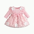 thumbnail image 1 of Jkety Girls' Dresses Baby Girl Clothes Girl Outfits Knit Romper Dress with Headband Baby Clothes for Girls Pink,3-6 Months, 1 of 5