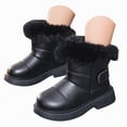 thumbnail image 1 of Jkety Girls Fall Boots Boots Gift for Girl's Winter Snow Boots Warm Short Fashion Boot(Toddler/Little Kid) Black,12, 1 of 7