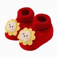 thumbnail image 1 of Jkety Girls Shoes Baby Girls Boys Cotton Boots Winter Cozy Fleece Booties Socks Shoes Red,5, 1 of 7
