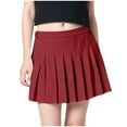 thumbnail image 1 of Jkety Girls Skirts Plaid Mini Skirt with Shorts Girl Uniform School Tennis Skirt Skater Skort Pleated Skirts for Girls Red,10-11 Years, 1 of 4
