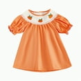 thumbnail image 1 of Jkety Halloween Baby Clothes Toddler Girls Halloween Tutu Tulle Dress Thanksgiving Dress Long Sleeve Party Dress Orange,3-4 Years, 1 of 6