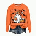 thumbnail image 1 of Jkety Halloween Shirt Women T Shirts for Women Casual Western Graphic Pullover Tops Hoodies Tees Cowgirls Country Outfits(Orange,2XL), 1 of 4