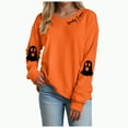 thumbnail image 1 of Jkety Halloween Tshirts Women T Shirts for Women Casual Western Graphic Pullover Tops Hoodies Tees Cowgirls Country Outfits(Orange,XL), 1 of 5