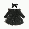 thumbnail image 1 of Jkety Kids Clothes Girls Toddler Little Girls Dress and Cardigan Sets 2 Piece Floral Print Sleeveless Dress and Long Sleeve Black,12-18 Months, 1 of 4