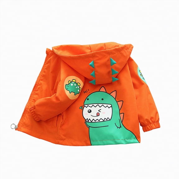 Jkety Kids Rain Coat Kids Rain Jackets With Hood,Lightweight Toddler Raincoat For Boys Girls，Kids Clothes Windbreaker Jacket Orange,3-4 Years