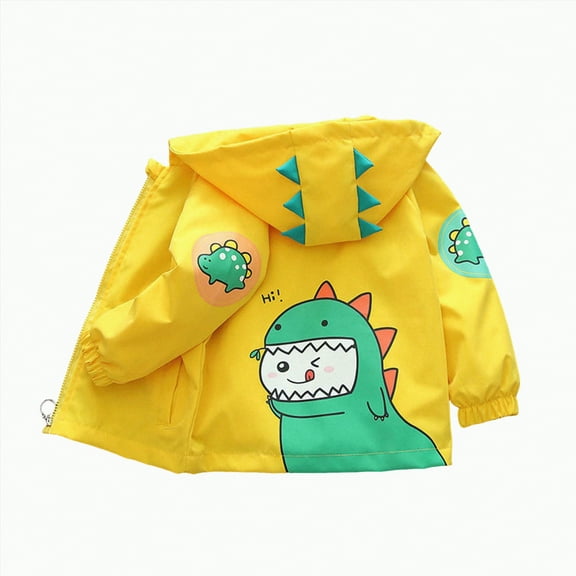 Jkety Kids Waterproof Jacket Boys Girls Waterproof Rain Jacket Lightweight soft lining Kids Windbreaker Hooded Coat Easy to Fold Yellow,4-5 Years