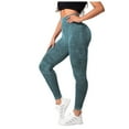 thumbnail image 1 of Jkety Leggings for Women - High Waisted Tummy Control Buttery Soft Yoga Pants for Workout Athletic Workout Leggings for Women(Green,L), 1 of 9