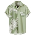 thumbnail image 1 of Jkety Man Shirt Men's Button Down Shirts Short Sleeve Casual Cotton Summer Beach Wedding Shirts Green,2XL, 1 of 3