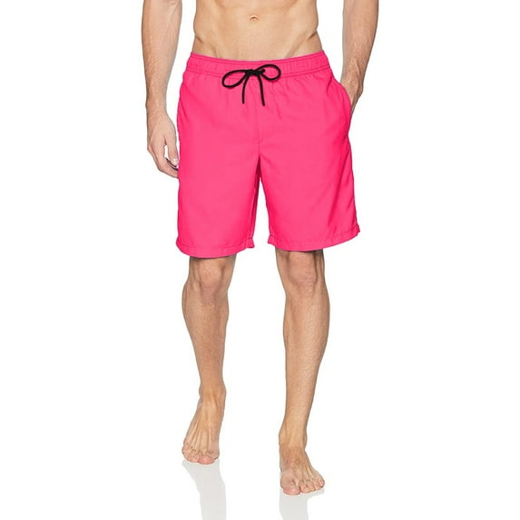 Jkety Mens Swim Shorts Men's Swim Trunks with Compression Liner Quick Dry Board Shorts Swimsuit Swimwear for Men with Zipper Pockets Hot Pink,XL