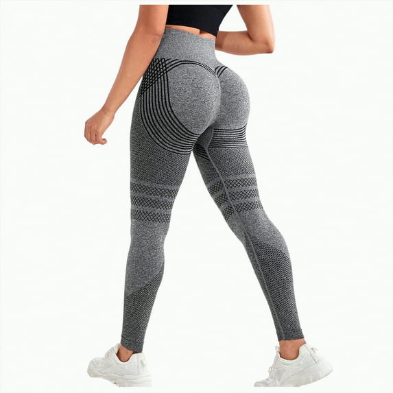 Jkety Pants for Women Yoga Leggings for Women, Soft High Waisted Tummy Control Workout Pants Grey,S