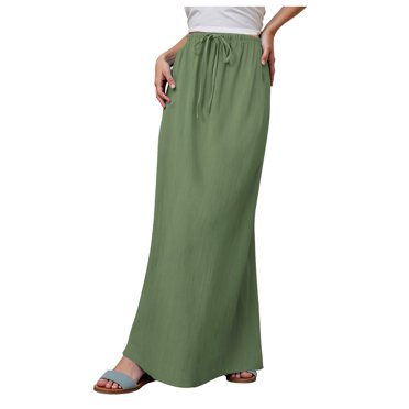 Girl's Floral Print Boho Long Skirt - Summer Layered Frill Trim Midi Skirt