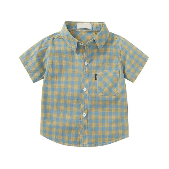 Jkety Shirts for Girls Girls Shirts Summer Short Sleeve Cotton Soft Plain Solid Pure Color Tops Tee Basic Shirts Light Yellow,7-8 Years