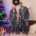 thumbnail image 1 of Jkety Silk Satin Matching Christmas Pajamas for Family Button Down Shirt and Pants Silky Xmas Pjs Sets Holiday Jammies, 1 of 5