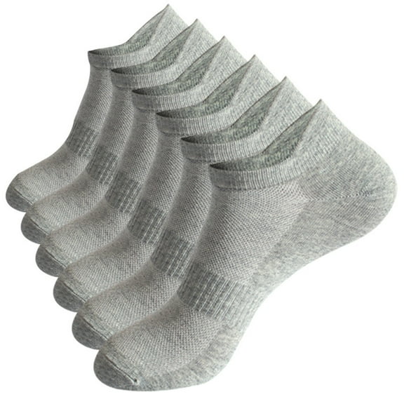 Jkety Socks Womens Womens Ankle Socks Cotton Mini Crew Socks Cushioned Running Gym Workout Socks for Women,3 Pairs,Grey,M