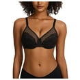 thumbnail image 1 of Jkety Sports Bras for Women Womens Seamless Bra No Underwire Comfort Push Up Bras Wireless Bralette Full Coverage Sport Everyday Bra Black,34F, 1 of 7