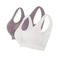 thumbnail image 1 of Jkety Sports&nbsp;Bras for Women Womens Wireless Seamless Bras Deep V No Underwire Push Up Bras Supportive Full Coverage Bralettes Plunge T Shirt Bra Light Purple,XL, 1 of 3