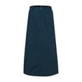 thumbnail image 1 of Jkety Summer Skirts for Women Skirts for Women Ankle Length Skirt Casual Long Skirt High Waisted Maxi Skirt Reg and Plus Size Skirt Long Skirt Navy,2XL, 1 of 7