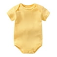 thumbnail image 1 of Jkety Toddler Girl Set Multipack One-piece Cami Bodysuits 100% Organic Cotton for Baby Girls(Yellow,3-6 Months), 1 of 3