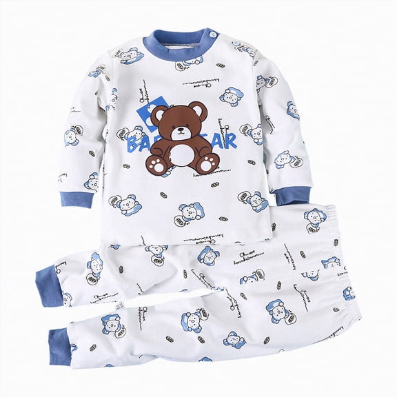 Jkety Toddler Outfits Boys Casual Fall Outfits Hoodie Outfits Long Stripes Sleeve Top With Pant Blue,6-12 Months