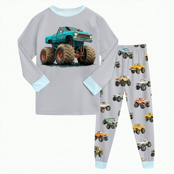 Jkety Toddler Pajamas Boys Pajamas Boy Toddler Boys' Girls Snug Fit Cotton Pajama Set Light Gray,5-6 Years