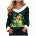 thumbnail image 1 of Jkety Tops for Women Carnival Shirts Women Funny Snowflake Deer Print Vneck Top Pretty Blouse Tunic AG,L, 1 of 4