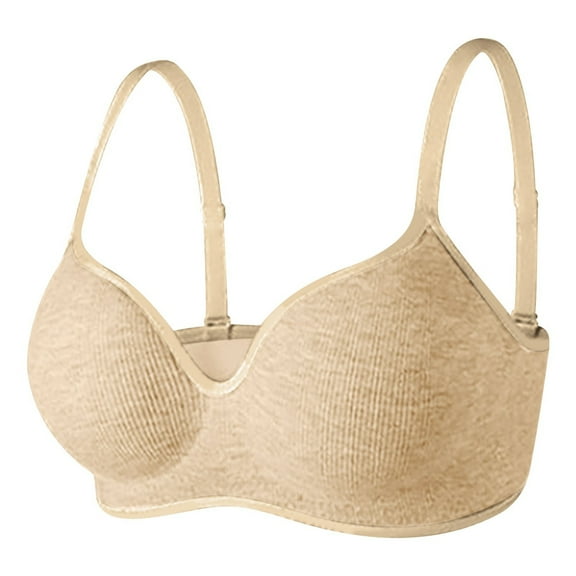 Jkety Wireless Bra Women's Super Soft Wireless Lightly Lined Comfort Bra Light Yellow,XL