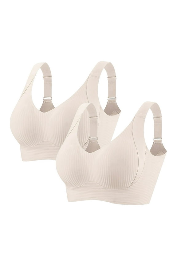 Women's Body By Unlined Front Close Underwire Racerback Bra Bras for Women No Underwire Khaki,M