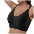 thumbnail image 1 of Jkety Women's Bra Racerback Front Closure Bras Padded Underwire Womens Bras No Underwire Full Support Black,M, 1 of 5