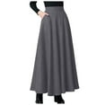 thumbnail image 1 of Jkety Women's Clothing Women's Flowy Flared Long Skirt Summer Maxi Skirt Going Out Outfits Grey,3XL, 1 of 5